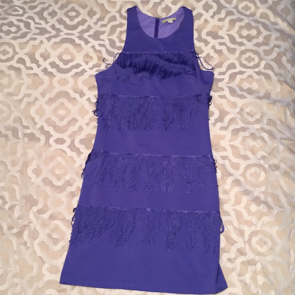 Fringe body-con dress